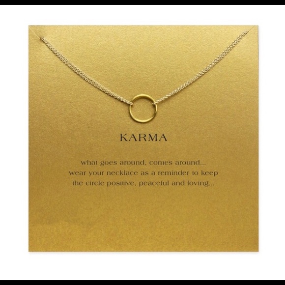 Double Chain Circle Pendant Gold Plated Necklace - Picture 3 of 5